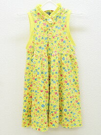 ▲ラルフローレン/Ralph Lauren▲100cm(3) ノースリーブポロワンピース 黄系 花柄【中古】子供服 キッズ kids 女の子 夏 426032 onepi