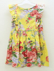 ▲ラルフローレン/Ralph Lauren▲100cm(3) ノースリーブワンピース 黄系 花柄【中古】子供服 キッズ kids 女の子 夏 426032 onepi