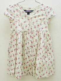 ▲ラルフローレン/Ralph Lauren▲100cm(3) 半袖ワンピース 白×ピンク系 花柄【中古】子供服 キッズ kids 女の子 夏 426032 onepi