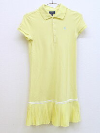 【夏物 新入荷!】▲ラルフローレン/Ralph Lauren▲160cm(16/XL) 半袖ポロワンピース ライトイエロー/黄【中古】子供服 キッズ kids ジュニア 女の子 夏 onepi 515042