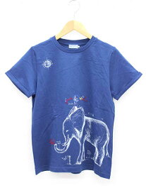 ♪DIOR/ディオール♪Tシャツ/ゾウ/プリント/エレガント/シンプル/カジュアル/オシャレ/半袖 ネイビー/紺色 レディース 12 【中古】 夏 114032