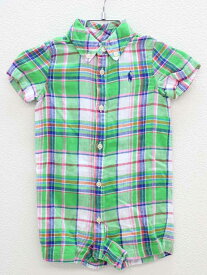 ■ラルフローレン/Ralph Lauren■75cm 半袖ショートオール/カバーオール/ロンパース 緑系【中古】子供服 キッズ kids ベビー服 baby 男の子 夏 826032 onepi