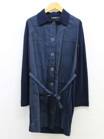 【値下げ】♪CIVIDINI/チヴィディーニ♪切替ニットコート/アウター/長袖 ネイビー/紺 レディース 38【中古】春秋 901132 otr