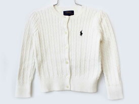 [ラルフローレン/Ralph Lauren]100cm カーディガン 白【中古】子供服 キッズ kids 女の子 春秋 tops 312042