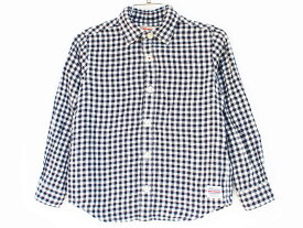 [ミキハウス/MIKIHOUSE]110cm 長袖シャツ 白×濃紺【中古】子供服 キッズ kids 男の子 春秋冬 tops 612042