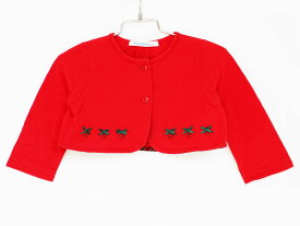 [ファミリア/familiar]80cm ボレロ/カーディガン 赤【中古】子供服 キッズ kids ベビー服 baby 女の子 春 tops 902042