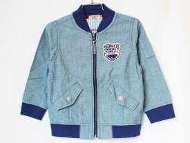 [ミキハウスダブルB/MIKIHOUSE DOUBLE.B]100cm ブルゾン/ジャンパー/アウター ブルー【中古】子供服 キッズ kids 男の子 春秋 otr 612042