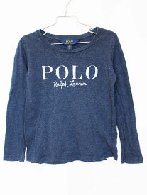 [ラルフローレン/Ralph Lauren]120cm 長袖カットソー/長袖Tシャツ/ロンT 紺【中古】子供服 キッズ kids 女の子 春秋 tops 503042