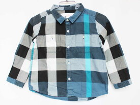 [バーバリー/BURBERRY]92cm 長袖シャツ ブルー系【中古】子供服 キッズ kids 男の子 春秋 tops 623042