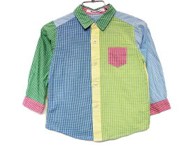 【楽天スーパーSALE!】[ファミリア/familiar]90cm 長袖シャツ ブルー×グリーン【中古】子供服 キッズ kids ベビー服 baby 男の子 春 tops 923042