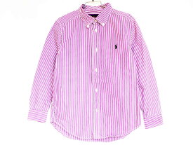 [ラルフローレン/Ralph Lauren]130cm 長袖シャツ 紫×白【中古】子供服 キッズ kids 男の子 春秋 tops 913042