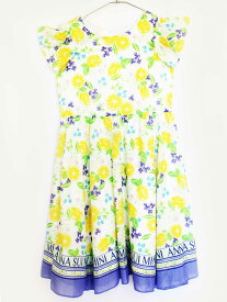 【夏物 新入荷!】[アナスイ/ANNA SUI]150cm 半袖ワンピース 黄色×紫系 袖2way【中古】子供服 キッズ kids ジュニア 女の子 夏 onepi 914042