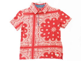 【夏物 新入荷!】[ラルフローレン/Ralph Lauren]100cm 半袖カットソーシャツ 薄赤【中古】子供服 キッズ kids 男の子 夏 tops 135042