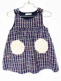 センスオブワンダー ジャンパースカート 90cm キッズ 女児 紺×紫【中古】★