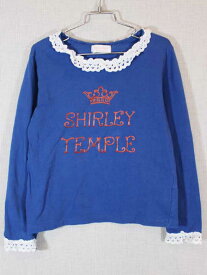 【値下げ!】[シャーリーテンプル/Shirley Temple]150cm 長袖カットソー/長袖ハイネックTシャツ/ロンT 紺【中古】子供服 キッズ kids ジュニア 女の子 春 723032 tops