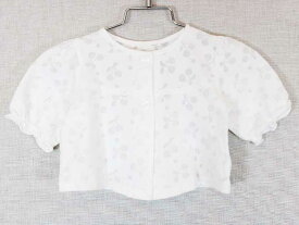 [ベベ/BeBe]75cm 半袖カーディガン オフホワイト【中古】子供服 キッズ kids ベビー服 baby 女の子 春夏 033032 tops