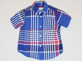 [ラルフローレン/Ralph Lauren]80cm 半袖シャツ 青系【中古】子供服 キッズ kids ベビー服 baby 男の子 夏 615032 tops