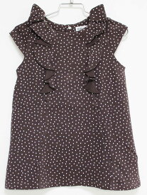 [ベベ/BeBe]80cm 半袖ワンピース こげ茶×白【中古】子供服 キッズ kids ベビー服 baby 女の子 夏 226032 onepi