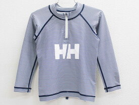 [ヘリーハンセン/HELLY HANSEN]110cm 長袖ラッシュガード 濃紺×白 マリンスポーツ 海水浴 プール 水泳 スイミング 水遊び 川遊び【中古】子供 キッズ kids 男の子 女の子 夏 226032 seasonal