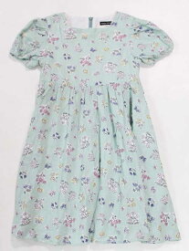 ☆ベベ/BeBe☆130cm 半袖ワンピース 黄緑 【中古】子供服 キッズ kids 女の子 夏 326032 onepi