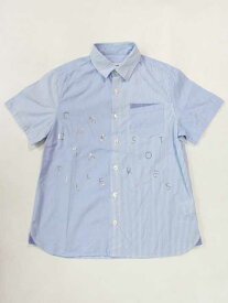 ☆コムサ・フィユ/COMME CA FILLE☆140cm 半袖シャツ 水色×白 【中古】子供服 キッズ kids ジュニア 男の子 夏 036032 tops