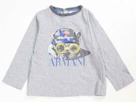 【新規値下げ!】☆アルマーニベビー/Armani baby☆92cm 長袖Tシャツ/長袖カットソー/ロンT グレー 【中古】子供服 キッズ kids 男の子 春秋冬 802132 tops