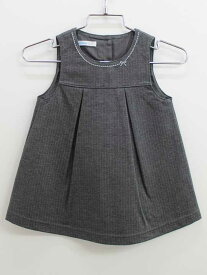ファミリア ジャンパースカート 70cm キッズ 女児 グレー お受験【中古】《