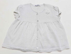 【値下げ!】‡ファミリア/familiar‡100cm 半袖カーディガン シルバー【中古】子供服 キッズ kids 女の子 春 402022 tops