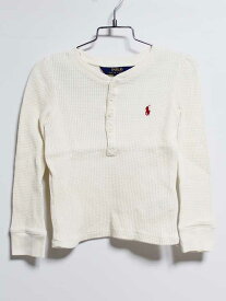 【値下げ!】‡ラルフローレン/Ralph Lauren‡110cm 長袖Tシャツ/長袖カットソー/ロンT アイボリー【中古】子供服 キッズ kids 女の子 春秋 713032 tops