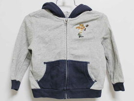 ‡ラルフローレン/Ralph Lauren‡90cm パーカー グレー×紺 ベア【中古】子供服 キッズ kids ベビー服 baby 男の子 春秋冬 tops 022042