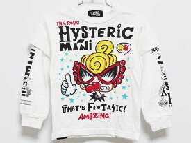 ‡ヒステリックミニ/HYSTERIC MINI‡90cm 長袖Tシャツ/長袖カットソー/ロンT 白系【中古】子供服 キッズ kids ベビー服 baby 男の子 女の子 春秋 tops 722042