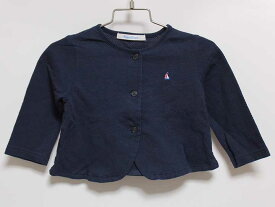 ‡ファミリア/familiar‡80cm カーディガン 紺【中古】子供服 キッズ kids ベビー服 baby 女の子 春夏 tops 803042