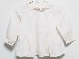 ‡バーバリー/BURBERRY‡80cm 長袖ブラウス/シャツ 白×ピンク【中古】子供服 キッズ kids ベビー服 baby 女の子 春 tops 623042