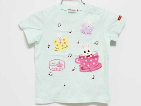 ‡ミキハウス/mikihouse‡90cm 半袖Tシャツ/半袖カットソー ブルー【中古】子供服 キッズ kids ベビー服 baby 女の子 夏 tops 914042