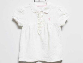 【夏物 新入荷!】‡ラルフローレン/Ralph Lauren‡90cm 半袖ポロシャツ 白【中古】子供服 キッズ kids ベビー服 baby 女の子 夏 tops 624042