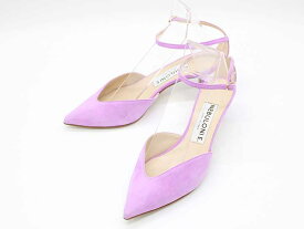 新品未使用品◇NEBULONI E/ネブローニ◇2023年製/Ankle Strap Heel パンプス/現行品/IENA取り扱い/スウェード/シューズ/靴 パープル/紫 レディース 38 春夏 725032