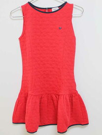 ‡アルマーニ ジュニア/Armani Junior‡142cm ノースリーブワンピース 赤系【中古】子供服 キッズ kids ジュニア 女の子 春夏秋 onepi 402042