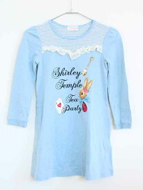 †シャーリーテンプル/Shirley Temple†120cm 長袖ワンピース 青【中古】子供服 キッズ kids 女の子 春秋 onepi 223042