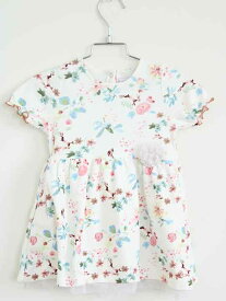 †プチバトー/PETIT BATEAU†81cm(18M) 半袖ワンピース/ワンピース 白【中古】子供服 キッズ kids ベビー服 baby 女の子 夏 onepi 624042