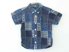 【夏物 新入荷!】†シップス/SHIPS†80cm 半袖シャツ 紺【中古】子供服 キッズ kids ベビー服 baby 男の子 女の子 夏 tops 425042