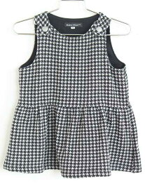 ベベ ジャンパースカート 90cm キッズ 女児 黒×グレー【中古】【新入荷!】†