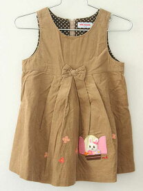 ミキハウス ジャンパースカート 90cm キッズ 女児 茶【中古】【新入荷!】†