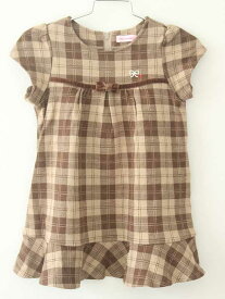 ミキハウス 半袖ワンピース 90cm キッズ 女児 茶【中古】【新入荷!】†