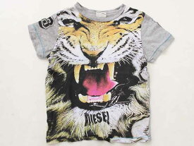 †ディーゼルキッズ/DIESEL kids†104cm(4) 半袖Tシャツ/半袖カットソー グレー【中古】子供服 キッズ kids 男の子 夏 426022 tops