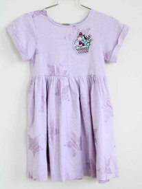 †アナスイミニ/ANNA SUI mini†100cm 半袖ワンピース 紫 20年製【中古】子供服 キッズ kids 女の子 夏 906032 onepi