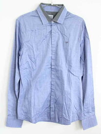 †アルマーニ ジュニア/Armani Junior †175cm(16A) 長袖シャツ 青【中古】子供服 キッズ kids ジュニア 男の子 春秋 tops 402042