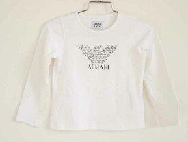 †アルマーニ ジュニア/Armani Junior †94cm(2A) 長袖Tシャツ/長袖カットソー/ロンT 白【中古】子供服 キッズ kids 男の子 女の子 春秋 tops 402042