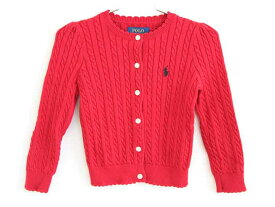 †ラルフローレン/Ralph Lauren†100cm(3T) 長袖カーディガン 赤【中古】子供服 キッズ kids 女の子 春秋 tops 612042