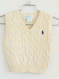 †ラルフローレン/Ralph Lauren†80cm(12M) ベスト 生成り【中古】子供服 キッズ kids ベビー服 baby 男の子 女の子 春秋 tops 612042