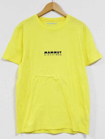 【値下げ】☆MAMMUT/マムート☆ロゴTシャツ エフ/半袖 イエロー/黄 メンズ ASIA/M【中古】春夏秋冬 711132